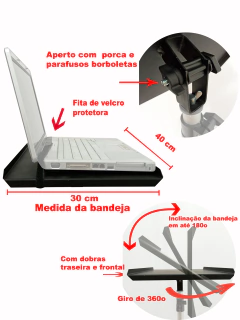 Tripé Suporte Pedestal Notebook 210cm Bandeja Projetor Livro - Estudius Foto e Cine