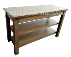 Mesa de arrime isla de cocina de 3 planos en pinotea (AP302M)