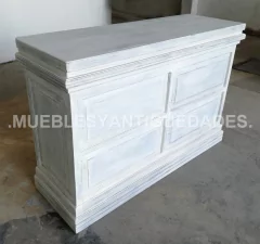 Barra mostrador pulpería en madera maciza de puertas recicladas (BA115M)