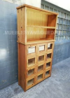 Fideera con alzada estilo antiguo en pinotea reciclada con 12 puertas (FI111A)