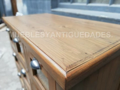 Fideera estilo antiguo en pinotea reciclada con 12 cajones (FI112A) - comprar online