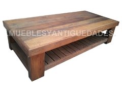 Mesa ratona en pinotea con estante revistero (MR108A) - comprar online