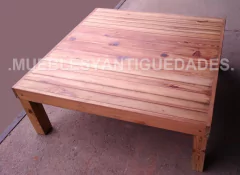 Mesa ratona en pinotea antigua reciclada (MR110A) - comprar online