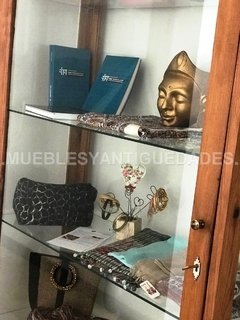 Vitrina cristalero farmacia estilo inglés en pinotea con 1 puerta frontal (VI104A) - comprar online