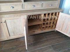 Vajillero biblioteca en pinotea antigua reciclada patinado (VJ102A) - comprar online