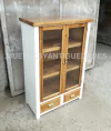 Vajillero biblioteca vintage en madera maciza (VJ103A)