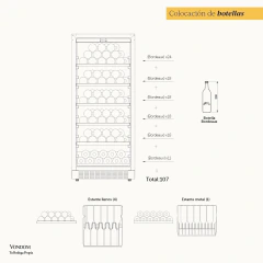 Cava de vinos Vondom 107 botellas con motor compresor Simple Temperatura 6ST - cocinasonline