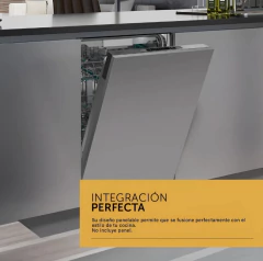 Lavavajillas Panelable Vondom 14 Cubiertos - Color Gris LVJ14P - tienda online