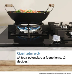 Anafe a Gas Bosch Serie 6 PPQ7A6I40 75 cm Cristal Negro 5 Quemadores - tienda online
