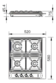 Combo Longvie Horno A Gas H1900xf Y Anafe A Gas A6600xf - cocinasonline