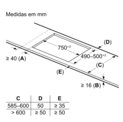 Imagen de Anafe de inducción Bosch Serie 6 de 80 cm PIE875HC1E