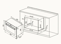 Horno a Gas Empotrable Vondom 90 cm 133 Litros TNC90GAS - tienda online
