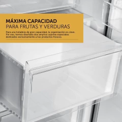 Combo Vondom Heladera HEL388 + Freezer FR307 Inverter No Frost - Acero Inoxidable Negro 695 L