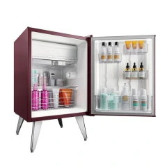 Imagen de Heladera Whirlpool Retro Marsala Vino 76 Lts Freezer Integrado WRA08MGDIM