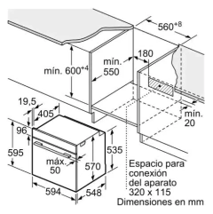 Horno Bosch Electrico Vapor Air Fry Grill Hrg572es3 60cm