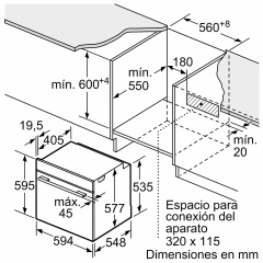 Horno Eléctrico Empotrable Bosch Serie 8 HRG7784B1 Vapor 71 Litros Negro en internet