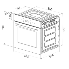 Horno Artei Electrico Domus 60cm Fe0767a-0311 en internet