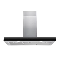 Campana Ariston 90 cms Cristal Negro Touch