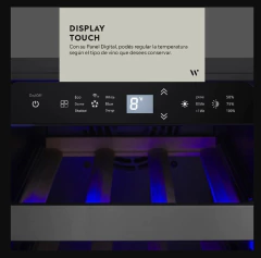 Cava de vino winefroz luxury edition 42 botellas - acero inoxidable negro - WMN54DBLACKINOX - cocinasonline