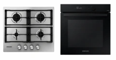 Combo Samsung Horno Electrico Dual Cook 76 L SANV7B5645TAK + Anafe A Gas 4 Hornallas SANA64H3010AS