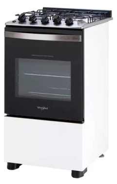 Cocina A Gas Whirlpool Blanca 50cm - 4 Hornallas - Wfo4nbb