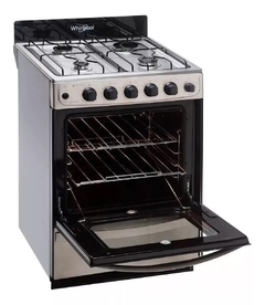 Cocina Whirlpool WFX57DW multigas 4 hornallas inoxidable 220V puerta con visor 60L en internet