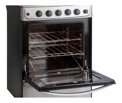 Cocina Whirlpool WFX57DW multigas 4 hornallas inoxidable 220V puerta con visor 60L - comprar online