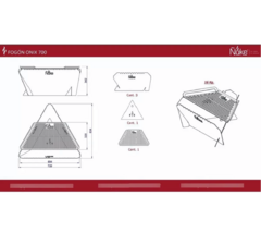 Fogón Ñuke Onix 500 Desarmable Con parrilla 04-000-019 - tienda online
