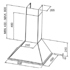 Campana Cocina Extractor Spar Prima Deslizante 60 Acero - 07-5941-402-N - comprar online