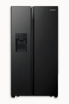 Heladera Vondom SBS605 BLACKINOX INVERTER con Freezer NO FROST - Acero Inoxidable Negro 605 L