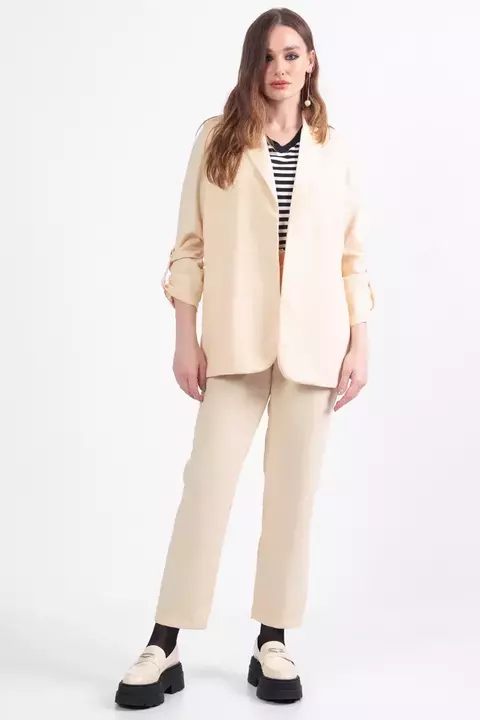Blazer em viscose reto