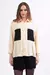 Camisa manga alongada com bolsos em viscose texturizada - comprar online