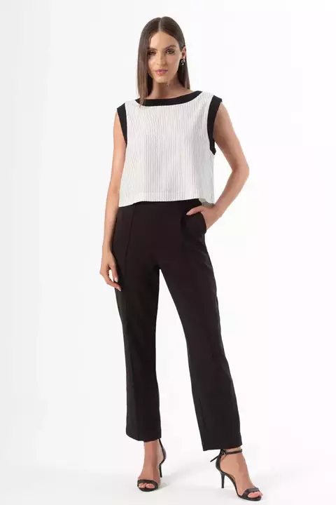 Cropped listrado