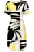 Vestido Curto Estampado em Viscose com Cinto