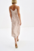 Vestido Midi Estampado com Recorte Busto na internet
