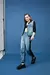 Jaqueta trucker jeans com detalhes em moletom - Loja Labyrinth