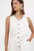 Macacão regata e modelagem wide leg em linho - comprar online