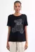 T-shirt manga curta em viscolycra estampada - comprar online