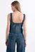 Top alça jeans com abotoamento frontal na internet