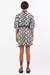 Vestido curto transpassado em viscose com estampa exclusiva - comprar online