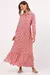 Vestido máxi de viscose estampada