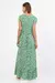 Vestido maxi manga curta em viscose com estampa exclusiva - comprar online