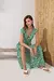 Vestido maxi manga curta em viscose com estampa exclusiva - Loja Labyrinth