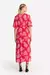 Vestido midi com fendas nas laterais em viscose com estampa exclusiva - comprar online
