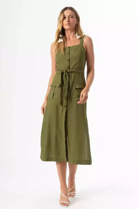 Vestido midi de alça