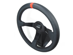 Volante Lotse WRC em Couro com Tarja Preta - comprar online