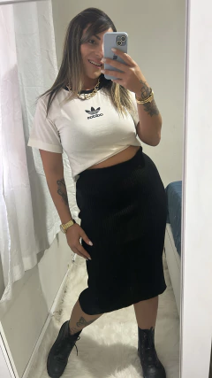 Saia Tricot Modal - Boutique da Carol