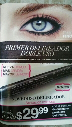Delineador doble uso. Retractil. Sensacion cremosa.