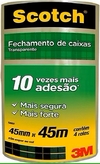 Fita adesiva larga empacotamento 3M Scotch c/ 4 transparente 45x45 - comprar online