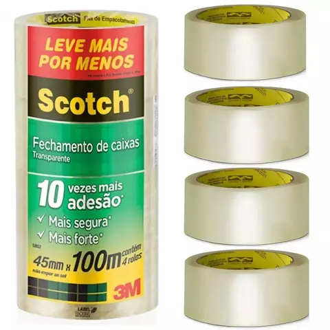 Fita Adesiva 3m scotch Transp super 45x100m